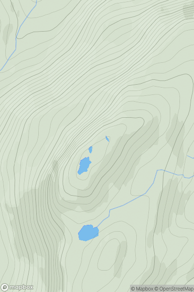 Thumbnail image for Carn a' Bhreabadair [Loch Maree to Loch Broom] showing contour plot for surrounding peak